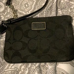 Black coach wristlet